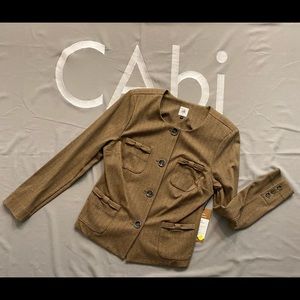 NWT CAbi Penny Blazer in Herringbone Fleck